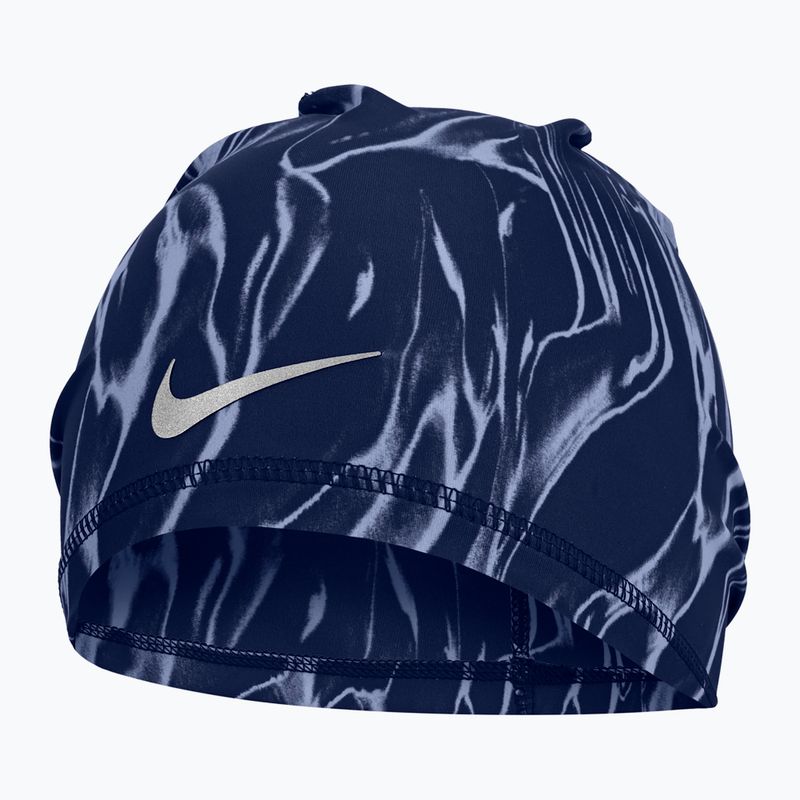 Nike Dri-Fit Peak Uncuffed Beanie Printed blue void/silver 5