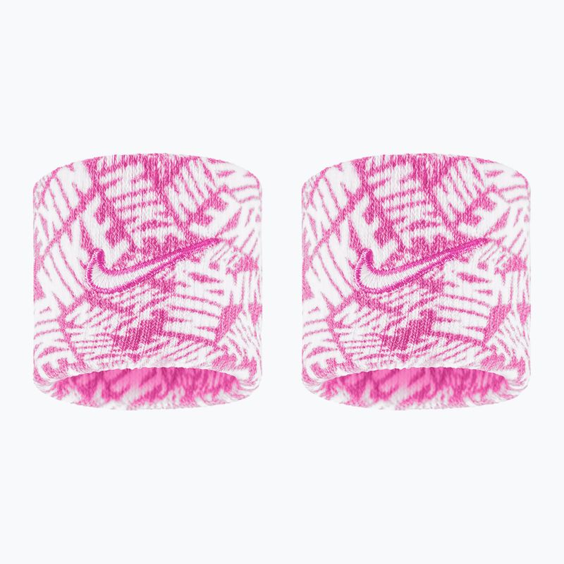 Wristbands Nike Dri-Fit Swoosh Classic Printed Wristbands 2 pcs. playful pink/white/white