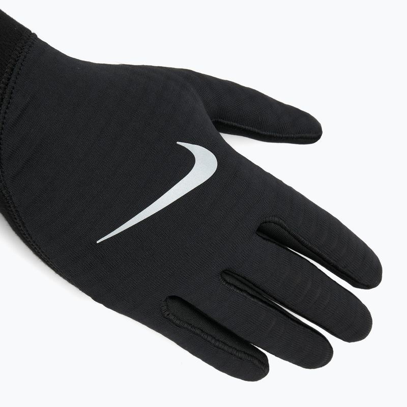 Men's Nike Therma-Fit Pacer Sphere Midweight RG running gloves black/black/silver 4