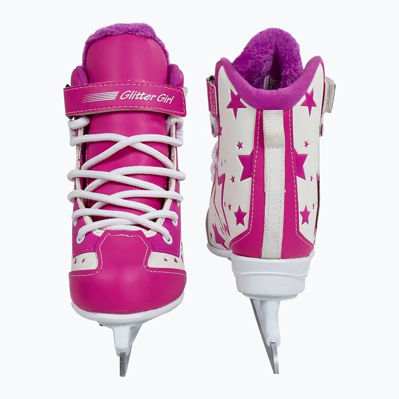 CCM Glitter Girl children's skates white/pink 2