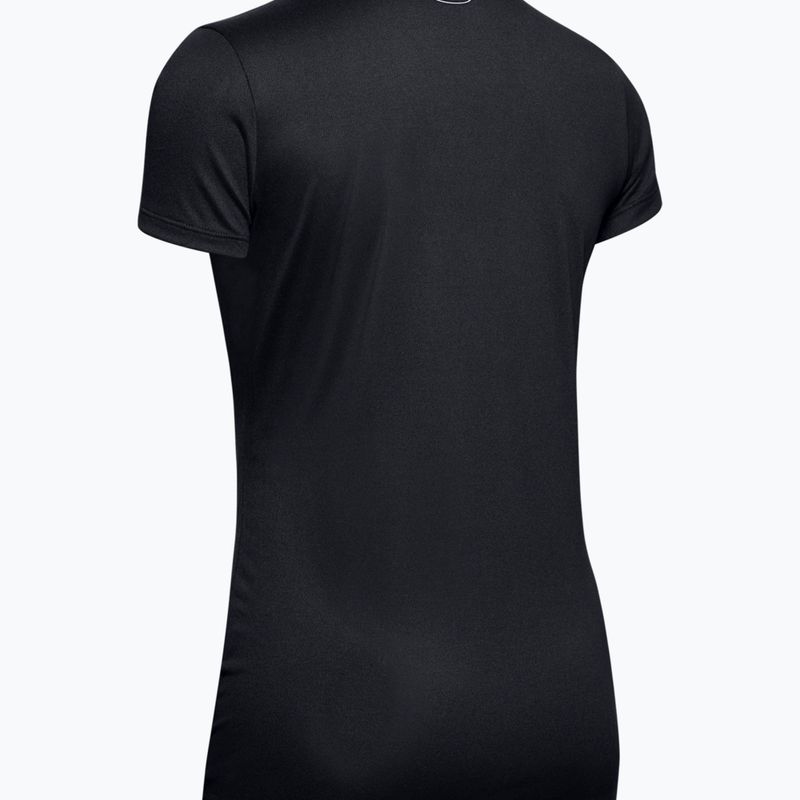 Under Armour Tech SSV women's training t-shirt - Solid black and silver 1255839 5