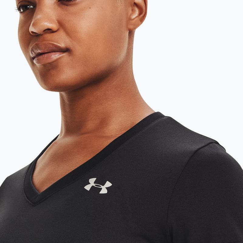 Under Armour Tech SSV women's training t-shirt - Solid black and silver 1255839 3