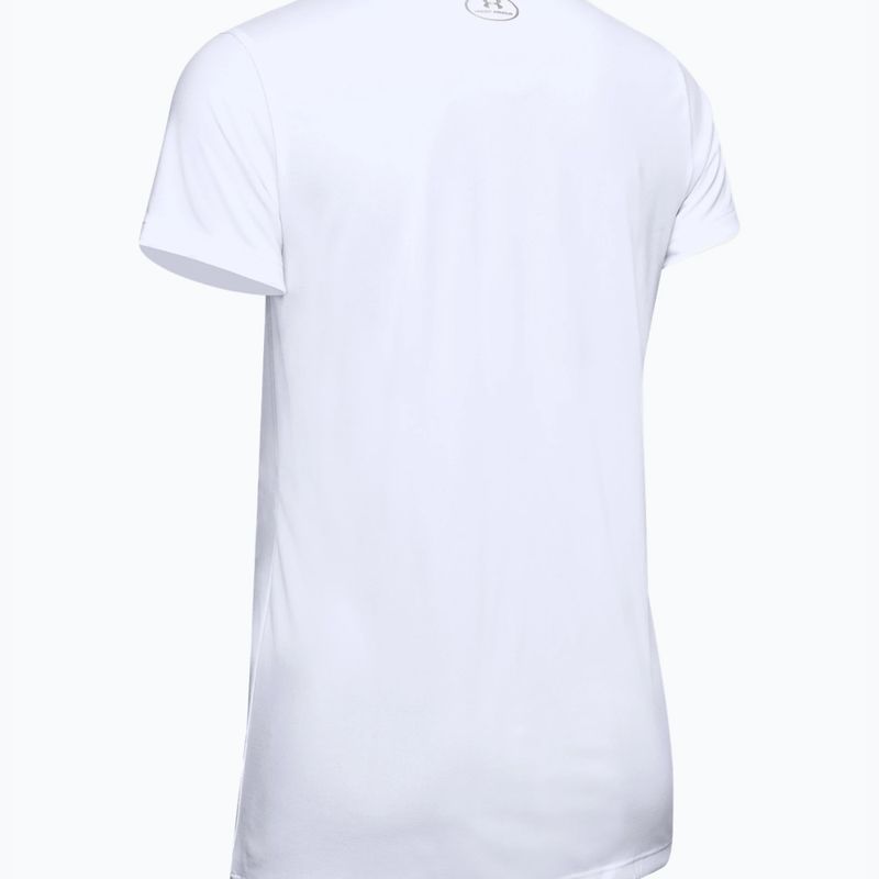 Under Armour Tech SSV women's training t-shirt - Solid white and silver 1255839 5