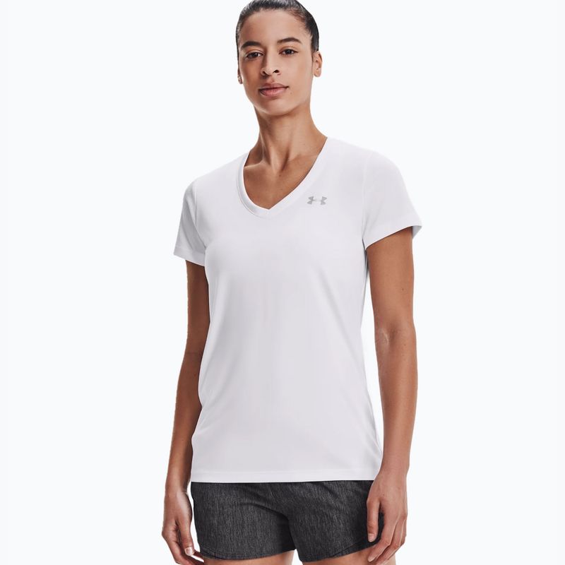 Under Armour Tech SSV women's training t-shirt - Solid white and silver 1255839