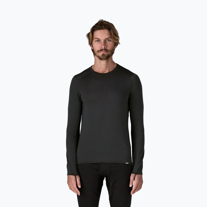 Men's thermal base layer sweatshirt Patagonia Cap Thermal Weight Crew black