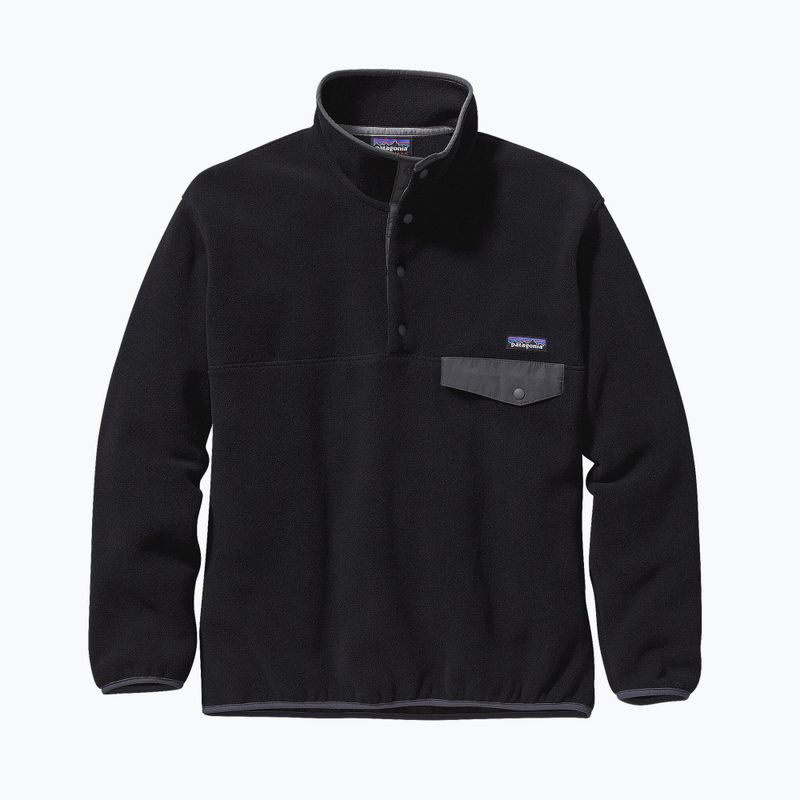 Men's fleece sweatshirt Patagonia Synch Snap-T P/O black w/forge grey 7