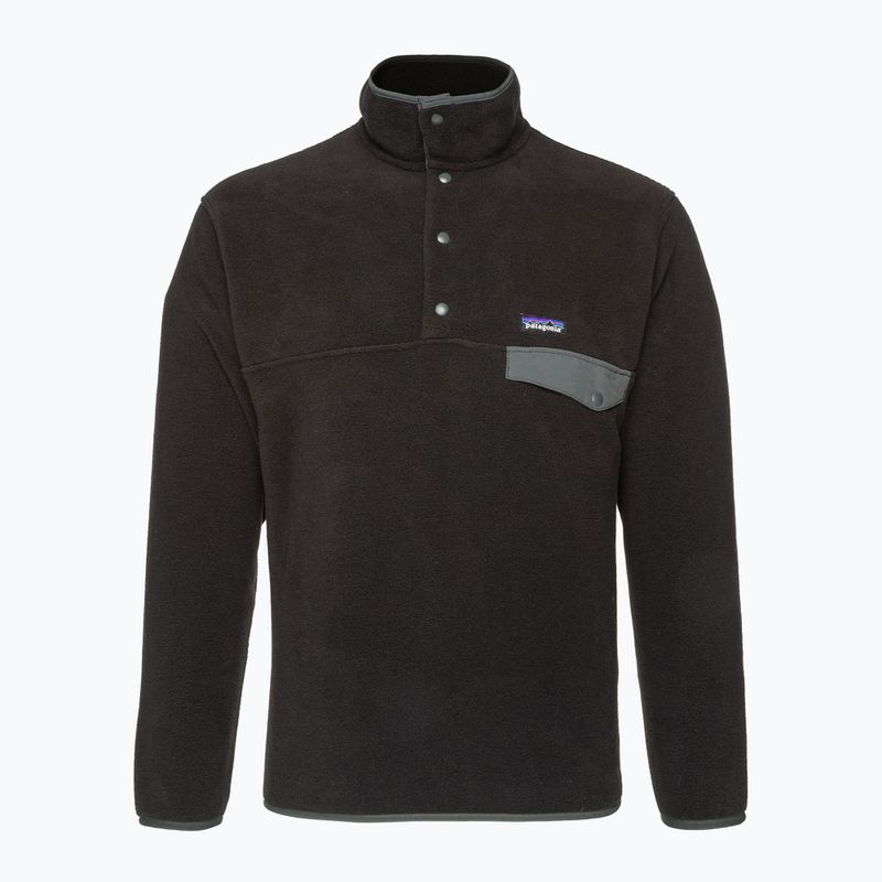 Men's fleece sweatshirt Patagonia Synch Snap-T P/O black w/forge grey 3