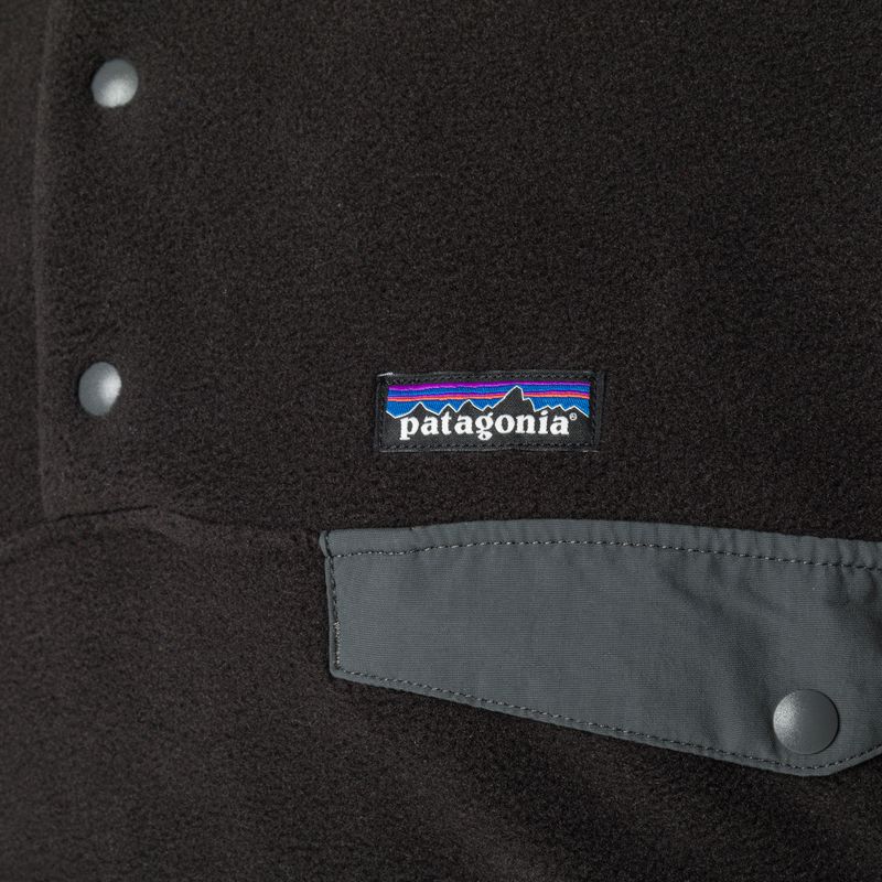 Men's fleece sweatshirt Patagonia Synch Snap-T P/O black w/forge grey 5