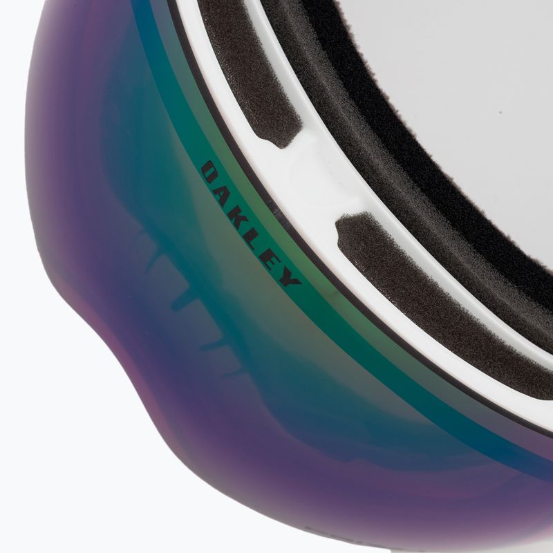 Oakley Flight Deck matte white/prizm snow jade iridium ski goggles OO7064-23 5