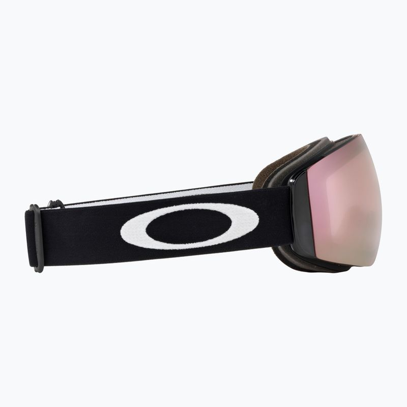 Oakley Flight Deck matte black/prizm snow hi pink ski goggles 4