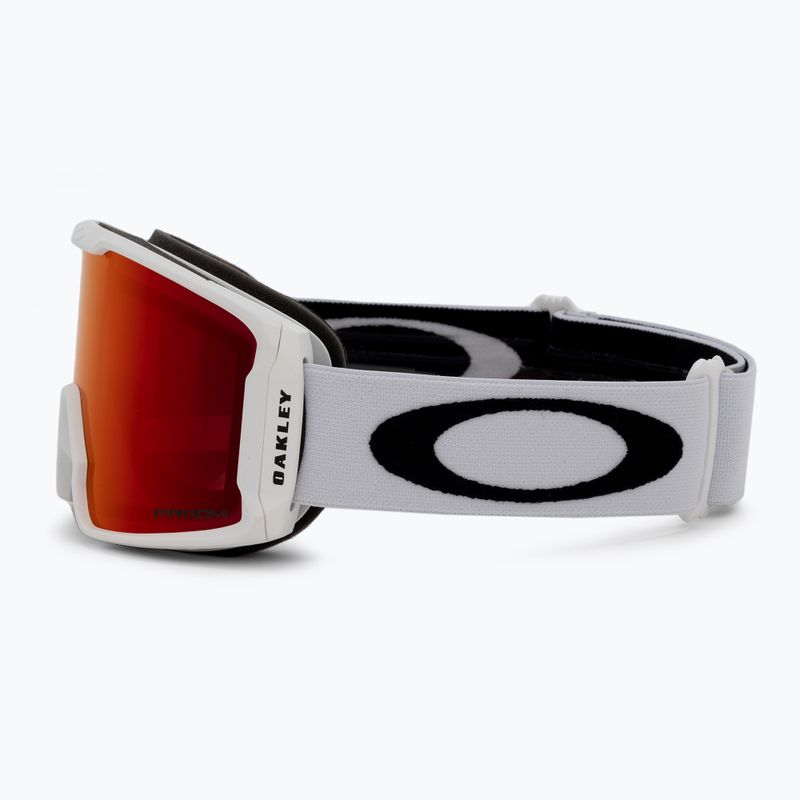 Oakley Line Miner matte white/prizm snow torch iridium ski goggles OO7093-09 4