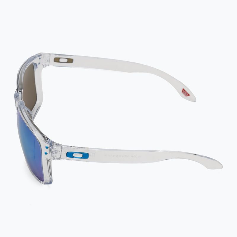Oakley Holbrook XL polished clear/prizm sapphr irid polar sunglasses 4