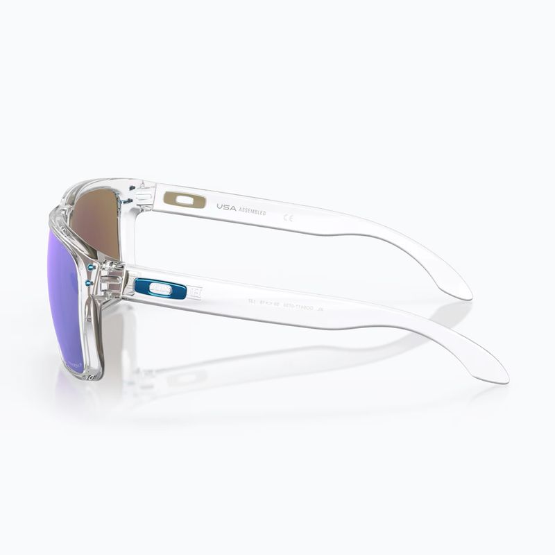 Oakley Holbrook XL polished clear/prizm sapphr irid polar sunglasses 3