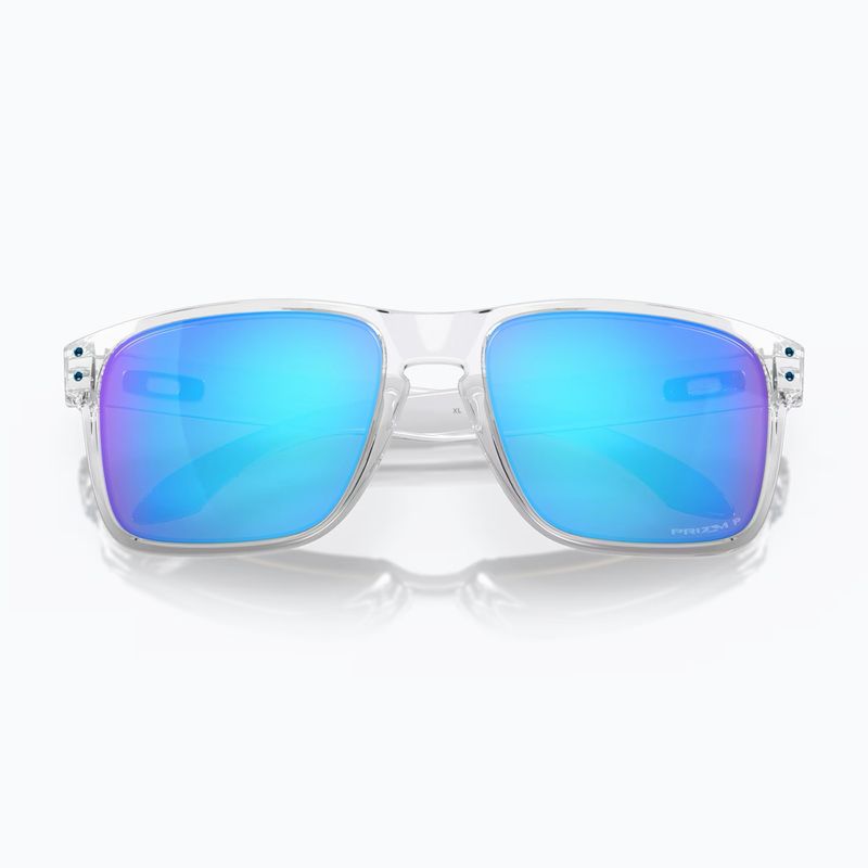 Oakley Holbrook XL polished clear/prizm sapphr irid polar sunglasses 5
