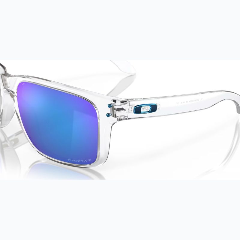 Oakley Holbrook XL polished clear/prizm sapphr irid polar sunglasses 6