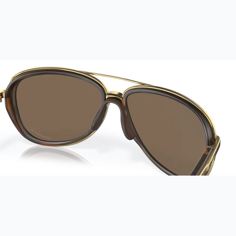 Oakley Split Time brown tortoise gold/prizm rose gold polarized sunglasses 7