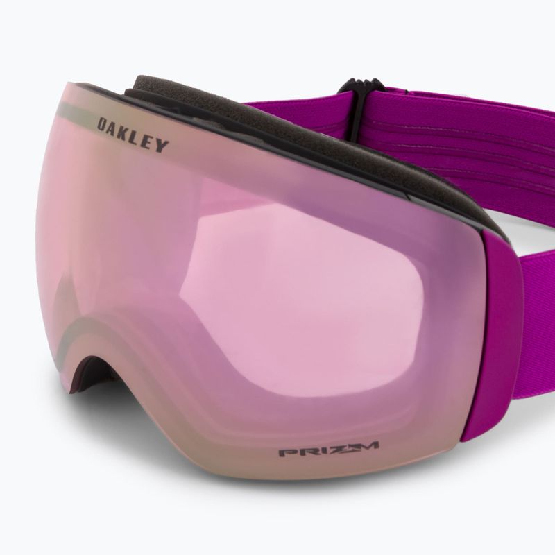 Oakley Flight Deck matte ultra purple/prizm snow hi pink iridium ski goggles OO7064-B4 5