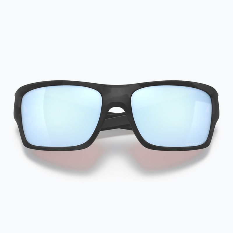 Oakley Turbine matte black camo/prizm deep water polarized sunglasses 4