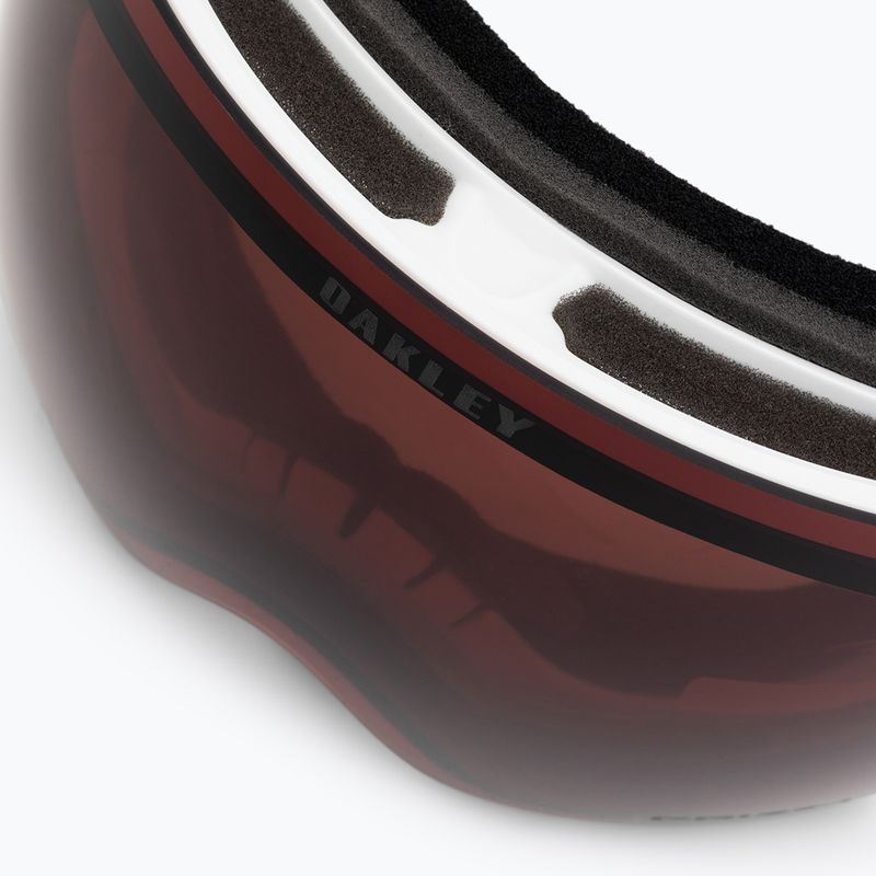 Oakley Flight Deck matte white/prizm garnet ski goggles OO7064-C5 5