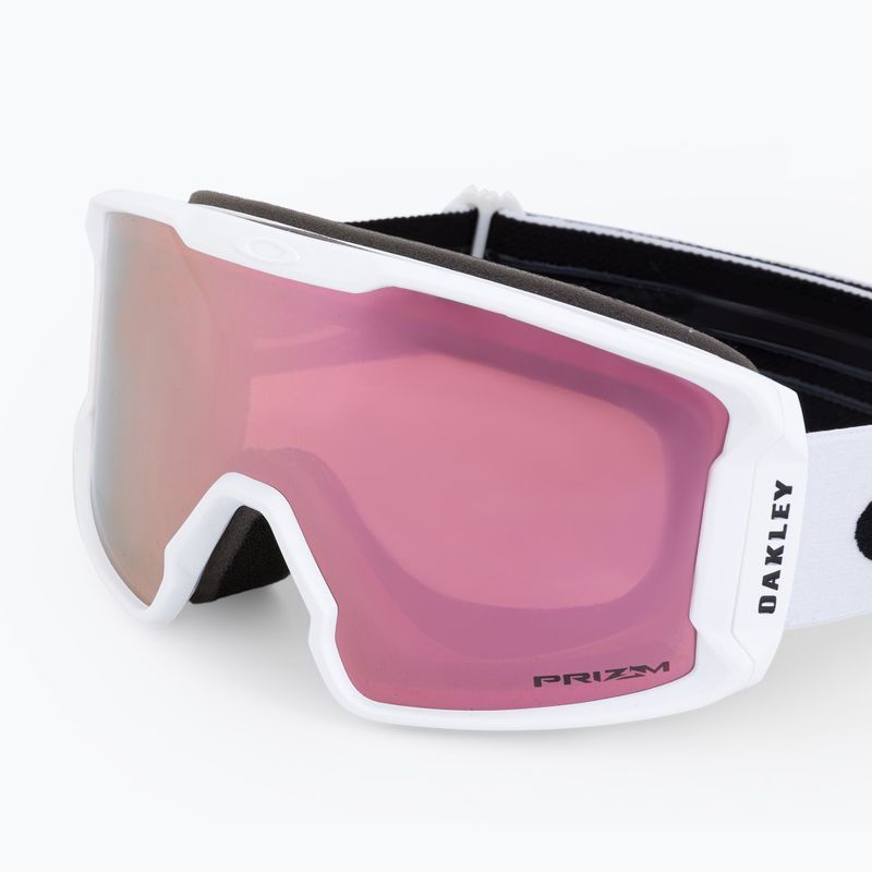 Oakley Line Miner matte white/prizm rose gold iridium ski goggles OO7093-70 5