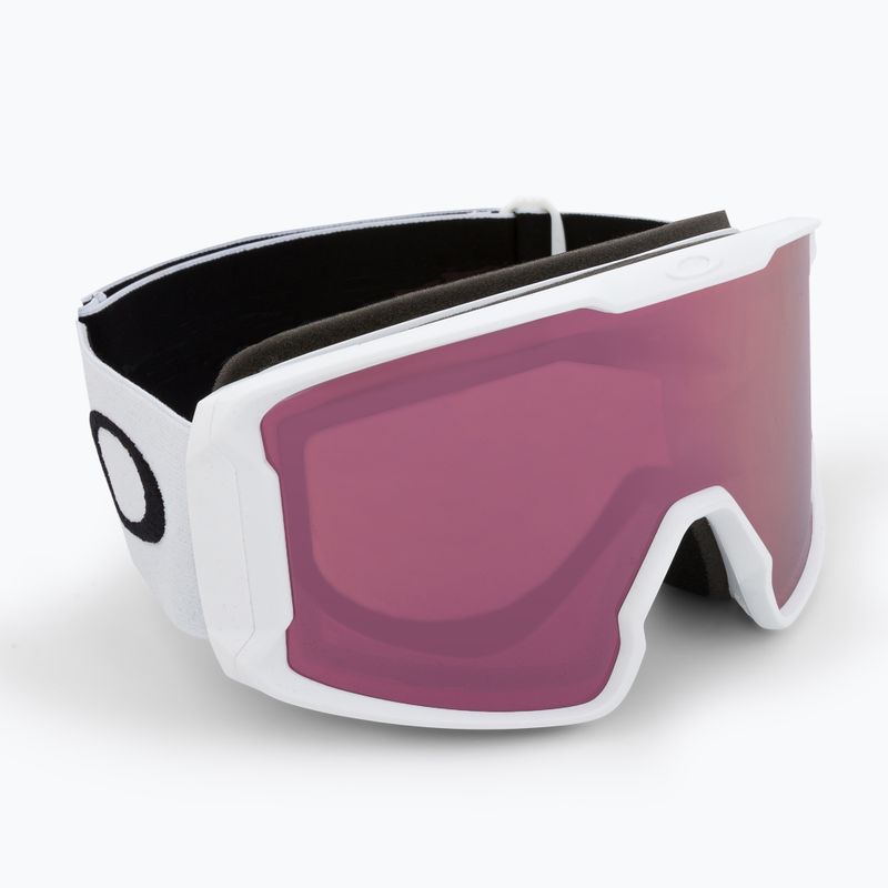 Oakley Line Miner matte white/prizm rose gold iridium ski goggles OO7070-C5