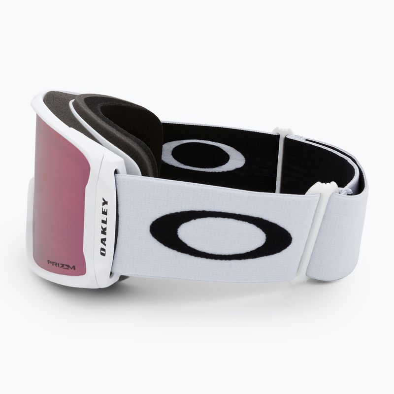 Oakley Line Miner matte white/prizm rose gold iridium ski goggles OO7070-C5 4