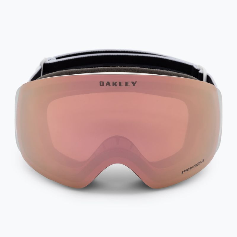 Oakley Flight Deck matte white/prizm rose gold iridium ski goggles OO7064-C9 2