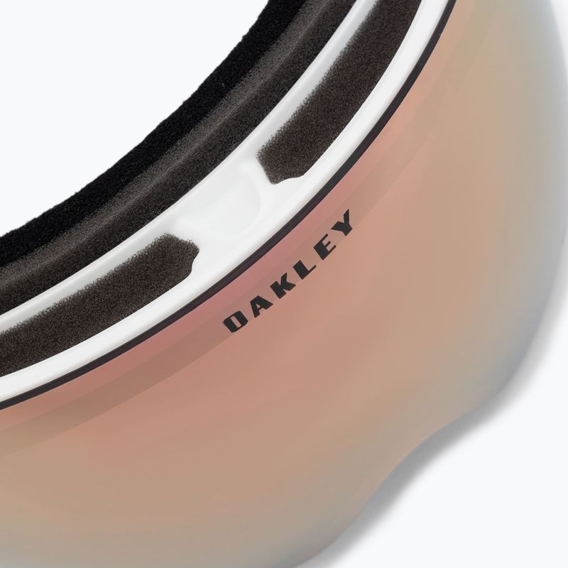 Oakley Flight Deck matte white/prizm rose gold iridium ski goggles OO7064-C9 5