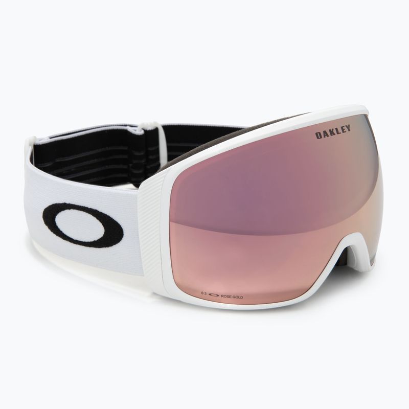 Oakley Flight Tracker L matte white/prizm rose gold iridium ski goggles