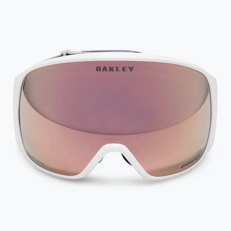 Oakley Flight Tracker L matte white/prizm rose gold iridium ski goggles 2