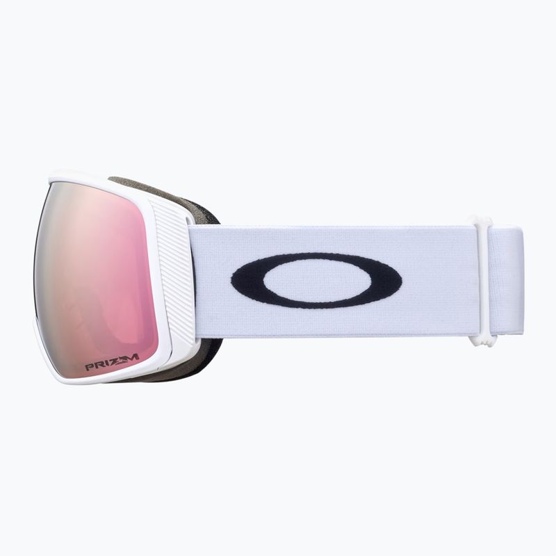 Oakley Flight Tracker L matte white/prizm rose gold iridium ski goggles 4