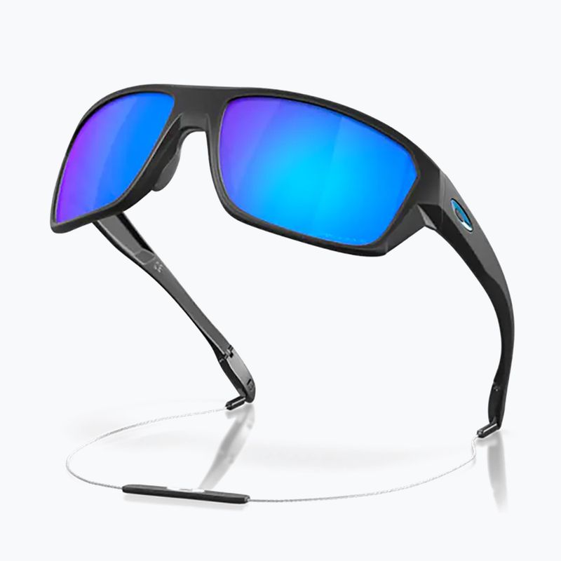 Oakley Split Shot matte black/prizm sapphire polarized sunglasses 11