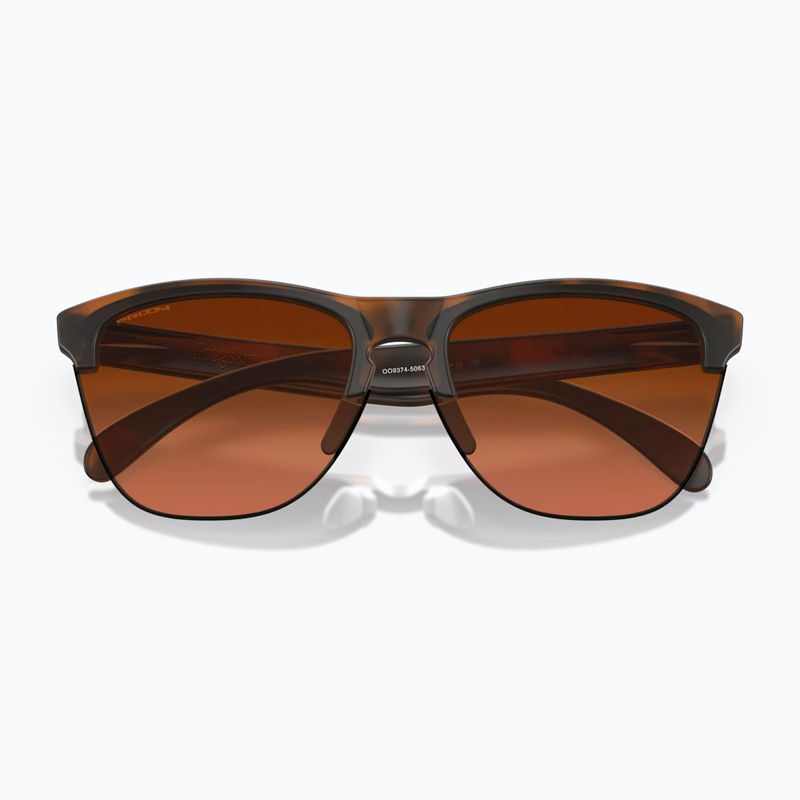 Oakley Frogskins Lite matte brown tortoise/prizm brown gradient sunglasses 5