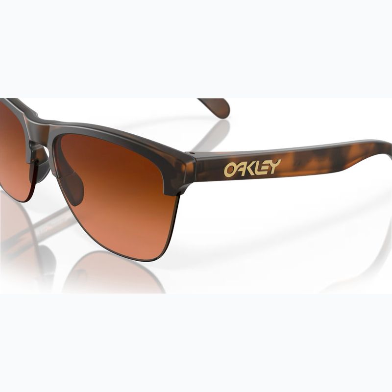 Oakley Frogskins Lite matte brown tortoise/prizm brown gradient sunglasses 6
