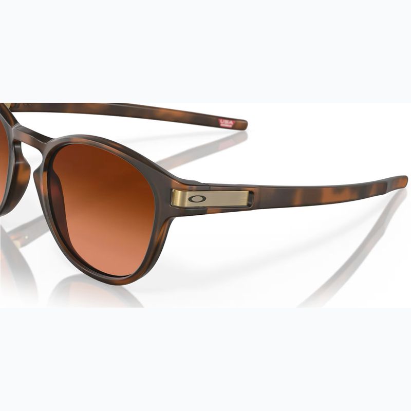 Oakley Latch matte brown tortoise/prizm brown gradient sunglasses 6