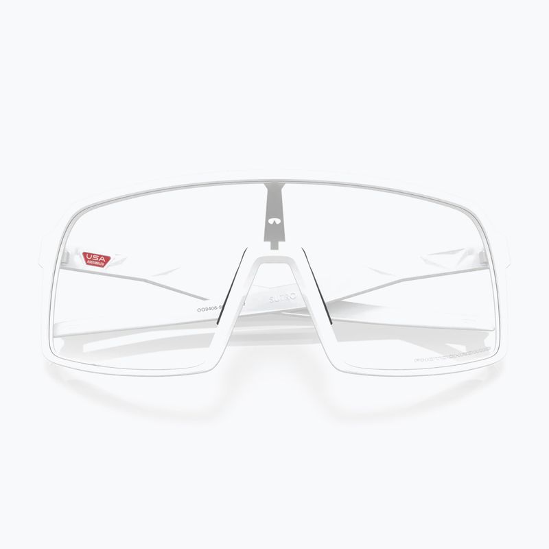 Oakley Sutro matte white/clear to black photochromic cycling glasses 0OO9406 9