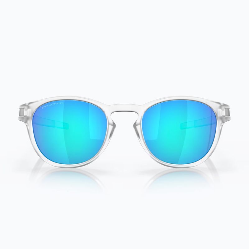 Oakley Latch matte clear/prizm sapphire polarized sunglasses 2