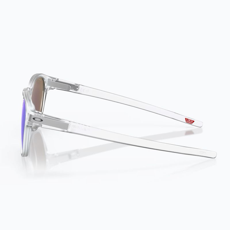 Oakley Latch matte clear/prizm sapphire polarized sunglasses 3