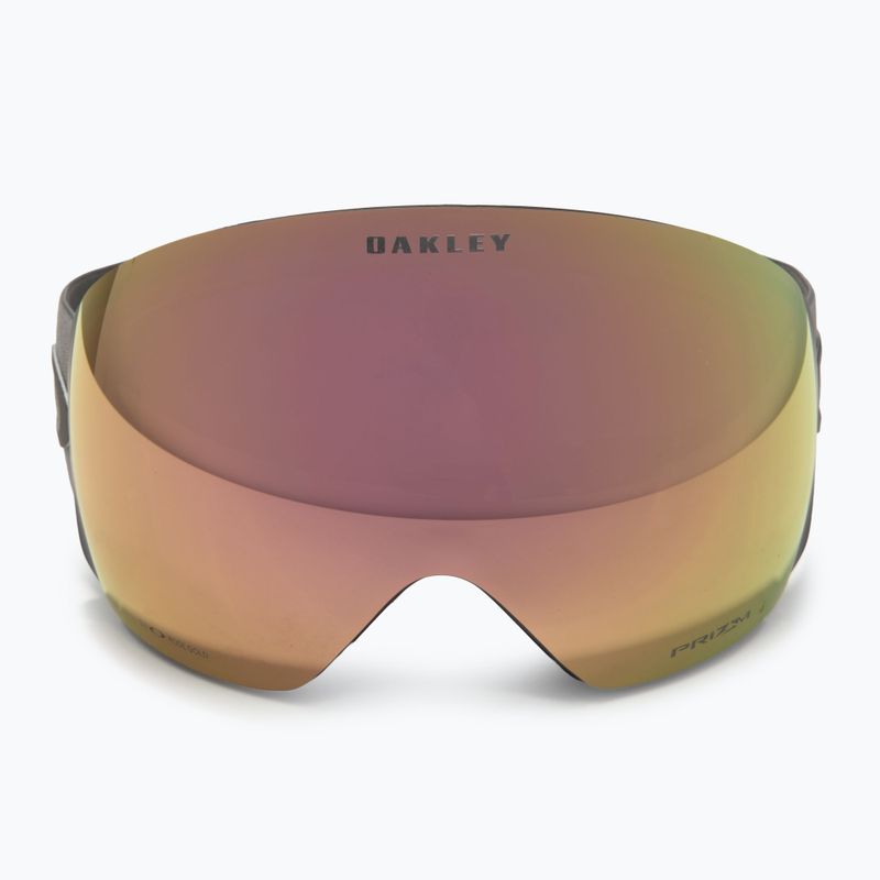 Oakley Flight Deck L matte forged iron/prizm rose gold iridium ski goggles 2