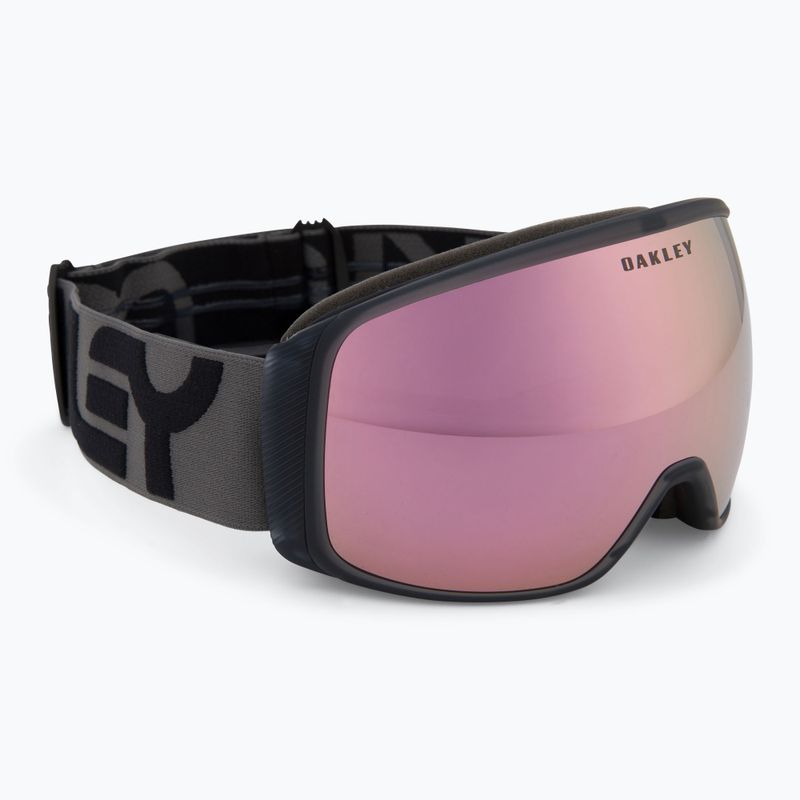Oakley Flight Tracker L matte b1b forged iron/prizm rose gold iridium ski goggles