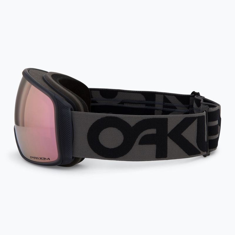 Oakley Flight Tracker L matte b1b forged iron/prizm rose gold iridium ski goggles 4