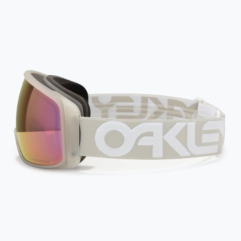 Oakley Flight Tracker M matte b1b cool grey/prizm rose gold iridium ski goggles 4