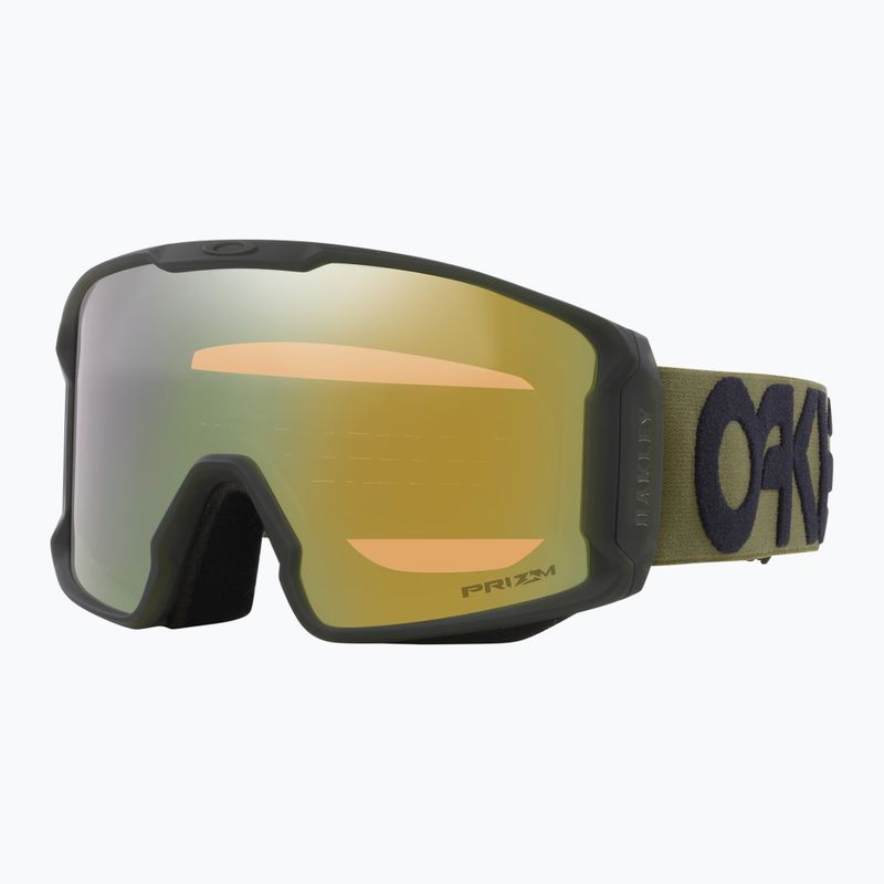 Oakley Line Miner L matte b1b dark brush/prizm sage gold iridium ski goggles