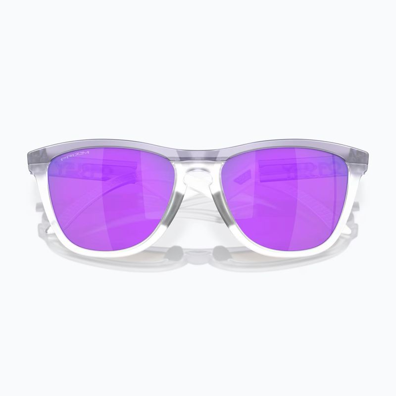 Oakley Frogskins Hybrid matte trans lilac/clear prizm violet sunglasses 5
