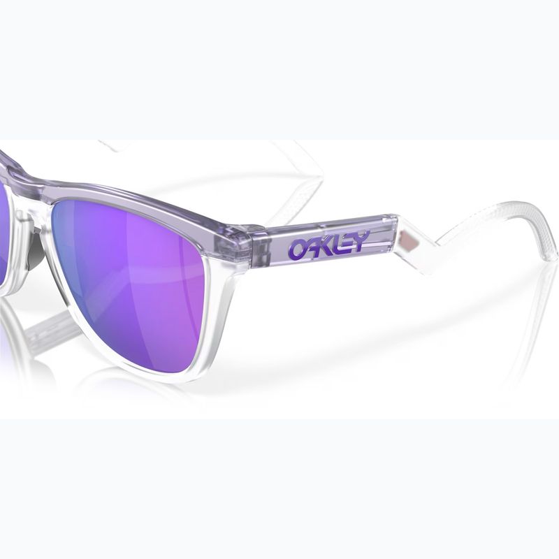 Oakley Frogskins Hybrid matte trans lilac/clear prizm violet sunglasses 6