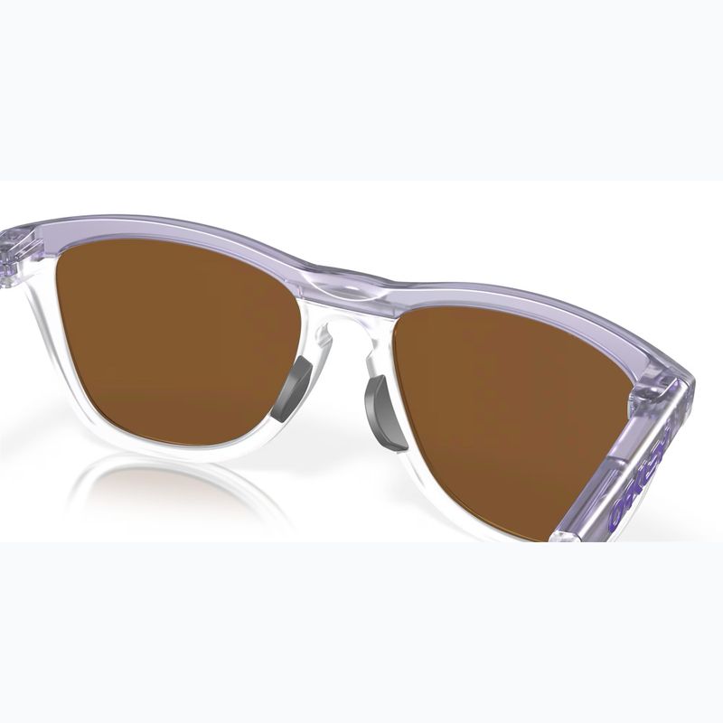 Oakley Frogskins Hybrid matte trans lilac/clear prizm violet sunglasses 7