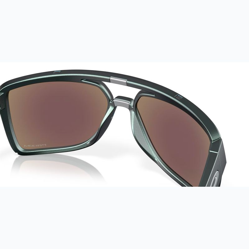 Oakley Castel matte silver/blue colourshift/prizm sapphire sunglasses 7