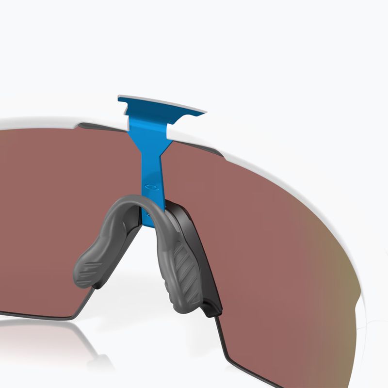 Oakley Sphaera matte white/prizm sapphire polarized sunglasses 7