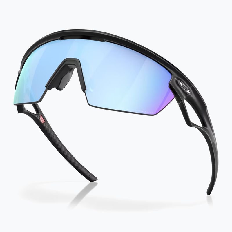 Oakley Sphaera matte black/prizm deep water polarized sunglasses 4
