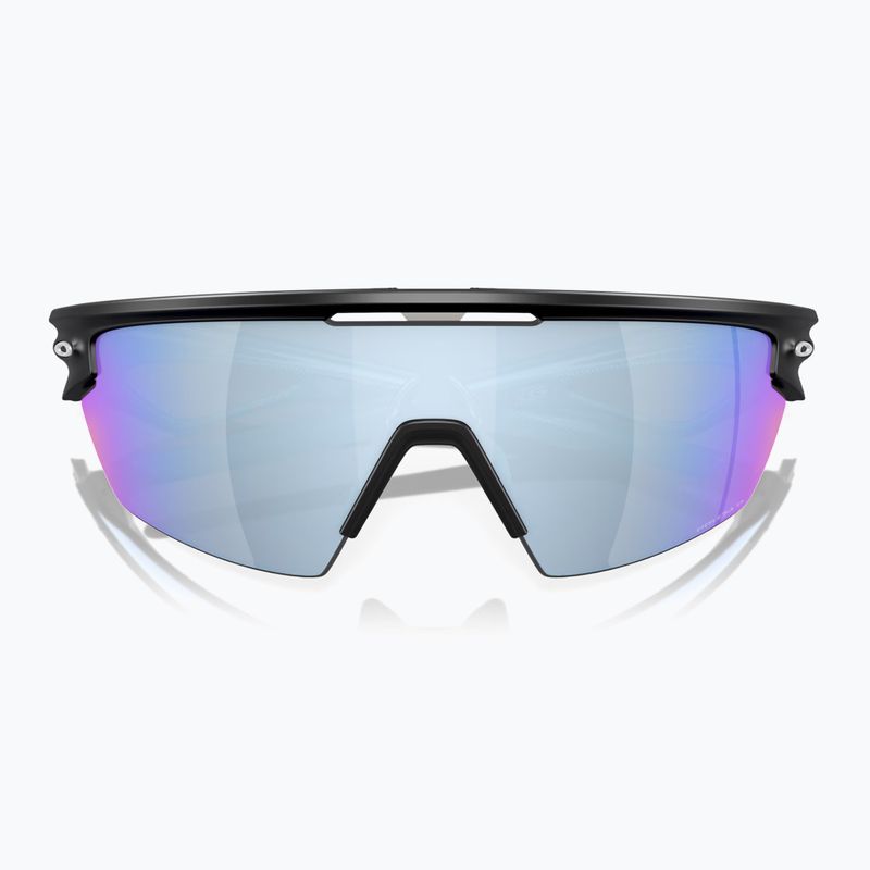 Oakley Sphaera matte black/prizm deep water polarized sunglasses 5